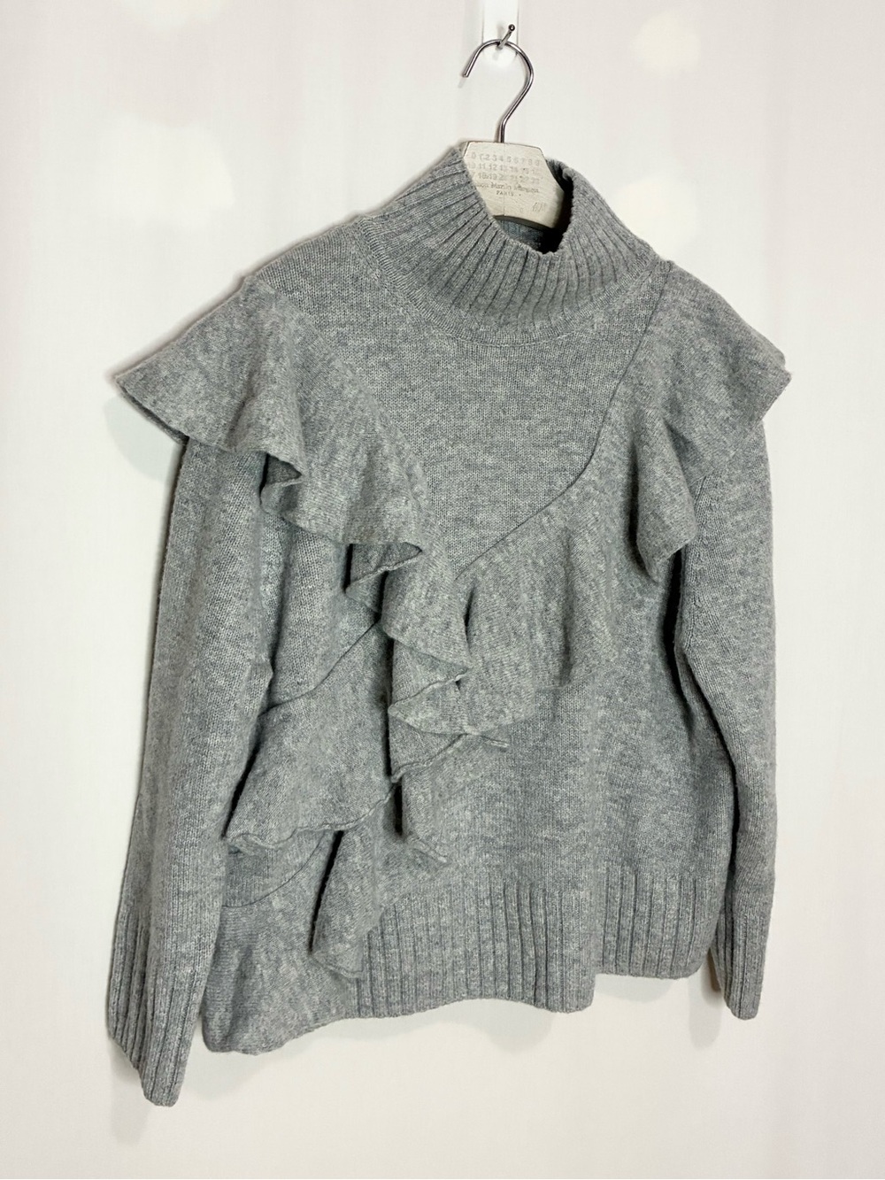 & Other Stories Wool High Neck Oversized Ruffle Sweater - Picture 2 of 5